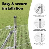 VidaXL Afrasteringspaal zilver 10 x 0,5 m (13 mm gaas) staal - thumbnail