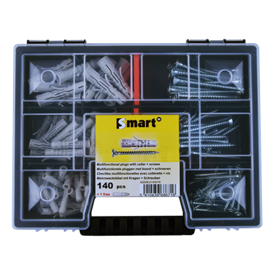pgb-Europe SMART | Assortimentdoos pluggen+schroeven 140dlg - SM0ASSN000603