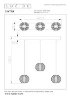 Lucide CINTRA - Hanglamp - LED Dimb. - 3x4,7W 2700K - Transparant - thumbnail