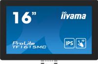 Iiyama ProLite TF1615MC-B1 Touchscreen monitor Energielabel: E (A - G) 39.6 cm (15.6 inch) 1920 x 1080 Pixel 16:9 25 ms HDMI, DisplayPort, VGA, Audio-Line-out - thumbnail
