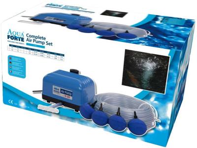 AquaForte Originele set luchtpomp Hailea V20, 9l/min bij 1,2m, incl. 4 stenen en 25m 4/6 slang