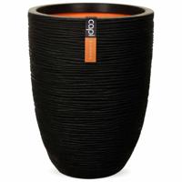 Capi Vaas Elegant Laag Rib NL 46x58 cm - Zwart - thumbnail