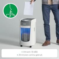 Leitz IQ OptiMax Home Office 225 papiervernietiger Microversnippering 58 dB Grijs, Wit - thumbnail