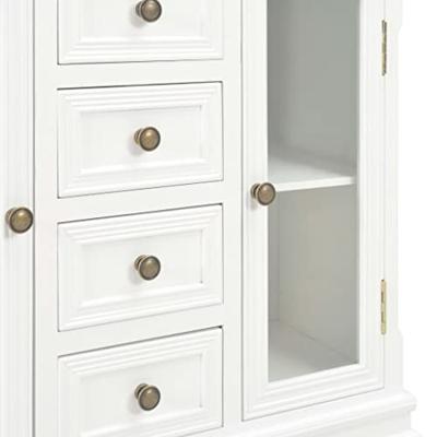 Dressoir 70x28x70 cm massief grenenhout wit