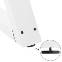 Eettafelpoten 2 st 60x(72-73,3) cm staal wit - thumbnail