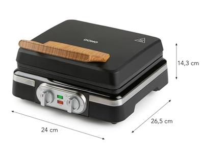 DOMO WAFFELEISEN - INKY BLACK Wafelijzer Zwart DOMO WAFFELEISEN - INKY BLACK Wafelijzer Zwart