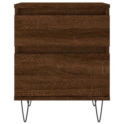 Nachtkastjes 2 st 40x35x50 cm bewerkt hout bruin eikenkleur