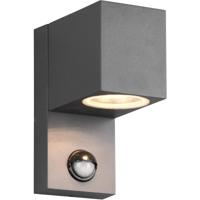 LED Buitenlamp Vierkant Antraciet met Bewegingssensor GU10. IP44 - thumbnail