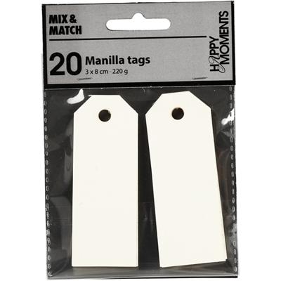 Creativ Company Manilla labels off-white, 20st.