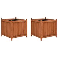 Plantenbakken verhoogd 2 st 50x50x50 cm vurenhout - thumbnail