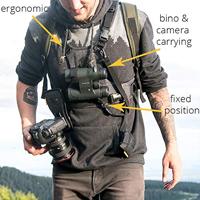 Cotton Carrier Camera Harness voor 1 camera + 1 verrekijker - thumbnail