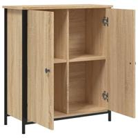 Dressoir 70x30x80 cm bewerkt hout sonoma eikenkleurig - thumbnail