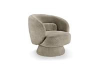 Design draaifauteuil BOSSA NOVA taupe bouclé - 43527 - thumbnail