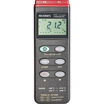 VOLTCRAFT K202 Temperatuurmeter -200 - +1370 °C Sensortype K Datalogger-functie VOLTCRAFT K202 Temperatuurmeter -200 - +1370 °C Sensortype K Datalogger-functie