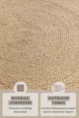 Hanse Home - Jute Braided Jute Rug Round Rangpur Natural Ivory - 200 cm Hanse Home - Jute Braided Jute Rug Round Rangpur Natural Ivory - 200 cm