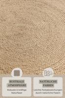 Hanse Home - Jute Braided Jute Rug Round Rangpur Natural Ivory - 200 cm - thumbnail