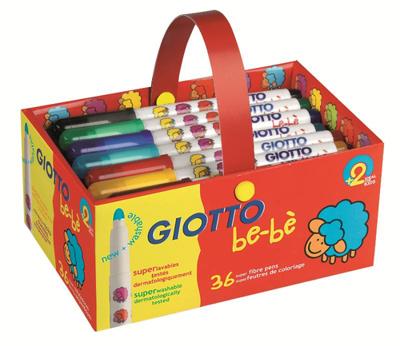 GIOTTO Stiften, d 5 mm, lijndikte 1-3 mm, diverse kleuren, 36 stuk/ 1 doos