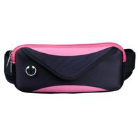 Multi-functionele sport waterdichte taille tas voor onder 6 inch scherm telefoon grootte: 22x10cm (zwart roze) - thumbnail