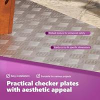 VidaXL Trap tread rechthoekig 4 pcs zilver 70 x 50 cm aluminium - thumbnail