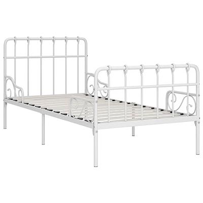 Bedframe met lattenbodem metaal wit 90x200 cm