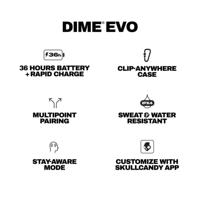Skullcandy Dime Evo TWS In Ear headset Bluetooth Zwart Incl. oplaad- en dockingstation Mobiele telefoon - thumbnail