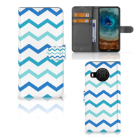 Nokia X10 | Nokia X20 | Telefoon Hoesje | Zigzag Blauw - thumbnail