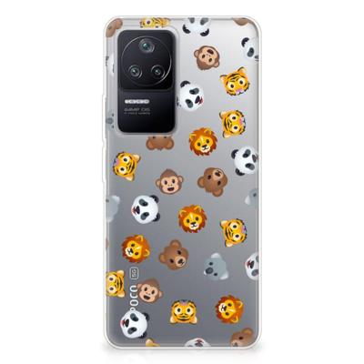 TPU bumper voor Xiaomi Poco F4 Dieren Emojis TPU bumper voor Xiaomi Poco F4 Dieren Emojis