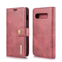 Dg. MING Crazy Horse textuur Flip afneembare magnetische lederen case voor Galaxy S10 met houder & kaartsleuven & portemonnee (rood) - thumbnail