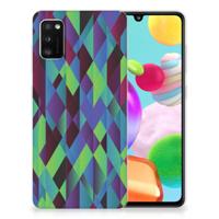 Samsung Galaxy A41 | TPU Hoesje | Abstract Green Blue - thumbnail