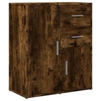 Dressoir 60x31x70 cm bewerkt hout gerookt eikenkleurig - thumbnail