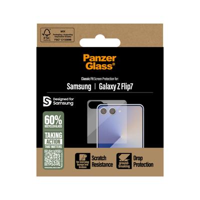 PanzerGlass PG41053 Screenprotector (glas) Samsung Galaxy Z flip7 1 stuk(s) Krasvast, Antibacterieel, Anti-vingerafdruk