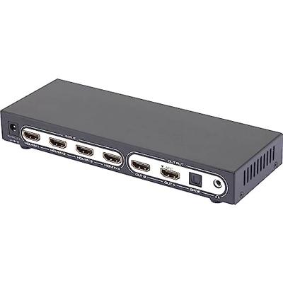 SpeaKa Professional 6 poorten HDMI-Matrix-switch Met Picture in Picture, Met afstandsbediening UHD 4K @ 60 Hz