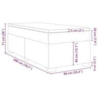 Boxspring met matras kunstleer cappuccinokleurig 90x200 cm - thumbnail