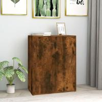 Dressoir 60x30x75 cm bewerkt hout gerookt eikenkleurig - thumbnail