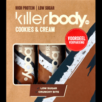 Killerbody 3pack Protein Bars Cookies & Cream 120g bij Jumbo - thumbnail