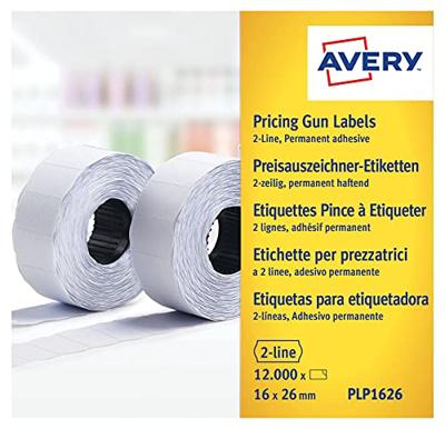 Prijsetiket avery plp1626 16mmx26mm permanent wit