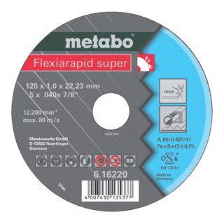 Metabo Accessoires Doorslijpschijf Ø 180x1,6x22,2 Inox Flexiamant super "Hydroresist" - 25 stuks - 616226000 Metabo Accessoires Doorslijpschijf Ø 180x1,6x22,2 Inox Flexiamant super "Hydroresist" - 25 stuks - 616226000