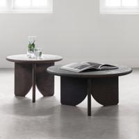 DTP Home Salontafel 'Melo' Betonlook, Set van 2 stuks, Bruin/Zwart - thumbnail
