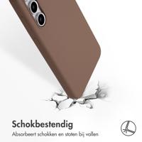 Accezz Liquid Silicone Backcover met MagSafe voor Samsung Galaxy S24 FE Telefoonhoesje Bruin - thumbnail