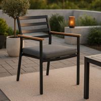 Nohr Tuinstoel 'Markeia' kleur Zwart - thumbnail