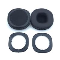 1 paar imitatieleer + Memory Foam zachte hoofdtelefoon jas earmuffs voor Marshall MID ANC Bluetooth met rubber plaat gesp - thumbnail