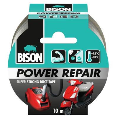 Power Repair Grijs Rol 10 m BisonPower repair tape grijs rol a10 m Bison - Bison