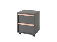 Vipack rolcontainer voor bureau London - antraciet - 59,7x48,1x40 cm - Leen Bakker - thumbnail