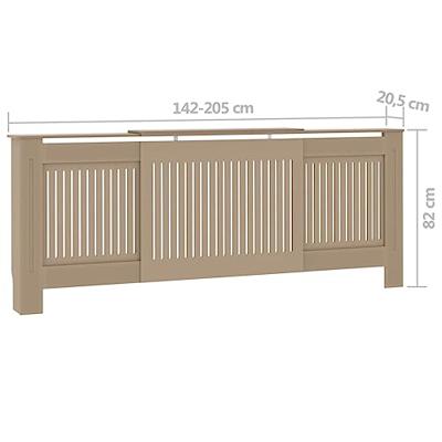 VidaXL Radiatorombouw 205 cm mdf - thumbnail