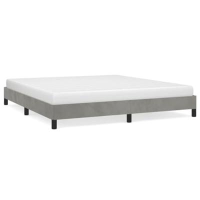 Bedframe zonder matras 160x200 cm fluweel lichtgrijs