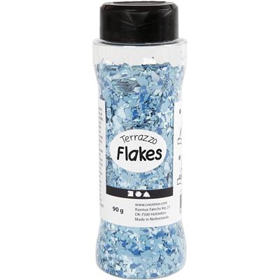 Terrazzo vlokken, blauw, 90 gr/ 1 Doosje Terrazzo vlokken, blauw, 90 gr/ 1 Doosje