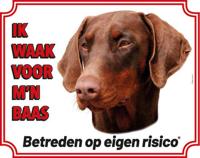 Dobermann Bruin Waakbord - thumbnail
