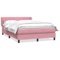 Boxspring met matras fluweel roze 140x220 cm - thumbnail