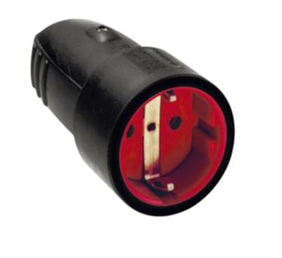 Bachmann 913.174 Koppeling met randaarde Rubber, Silicone 250 V Zwart IP44, IP20