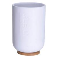 Diversen Drinkbeker wit bamboe - thumbnail